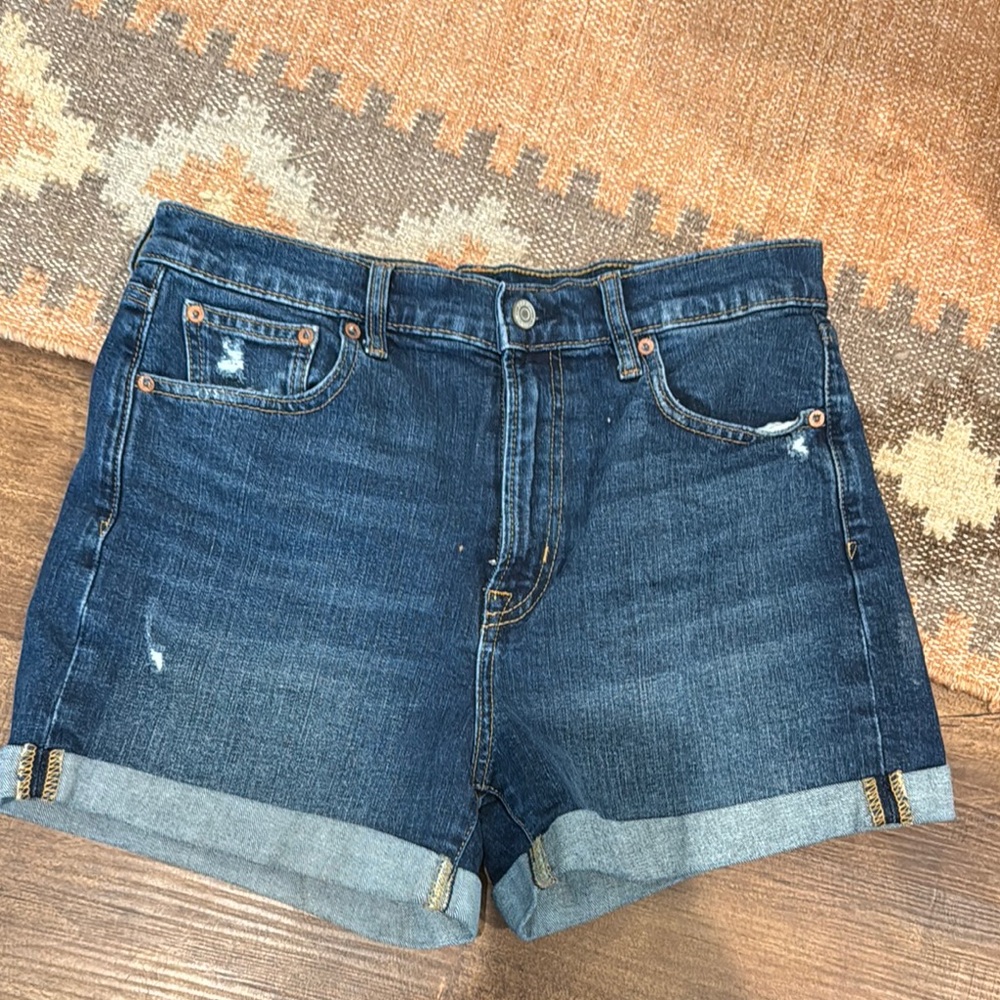 Gap 4” high rise denim shirt size 29/8